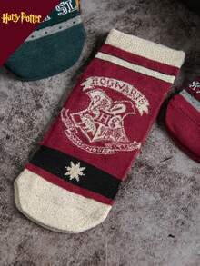 Harry Potter 3 Pairs Of Men's Socks Magic Academy College Style Breathable Women's Socks Soft Socks, No Show Socks, Gift