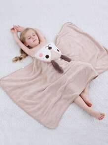 MICHLEY MICHLEY 1pc Cartoon Hooded Baby Towel Unisex Premium Soft Swimming Bathrobe Large Washcloths 27.5" X 45.5" For 0-7Y