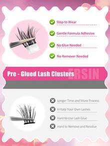 100pcs Self-Adhesive Fluffy False Eyelash Clusters, 11-13mm Mixed Length Set, No Glue Needed, Fluffy Individual Lashes, Self-Adhesive DIY Eyelash Extension, Pre-Glued Lash Clusters, Natural Lengthening C-Curl Lash Clusters, No Glue Or Makeup Remover Required, False Eyelashes, Lash Clusters, Individual Lashes, Eyelashes, False Lashes
