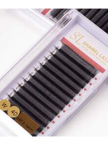12 Rows 0.07 C/D/L Curl SHANEL YY 3DW 4DW Clover Lashes 8-15mm Automatic Flowering Premade Duoble Tips YY Handmade YY Cilios Type Natural Volume Eyelashes Extension