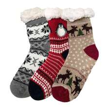 Kit 2 Pairs Thermal Sheep Wool Socks Plush For Cold Weather Velvety Countryside Feminine Yarn 220 Flannel Cold Storage Farms Thick Thick Elderly Winter Wool Lined - 彩色 - 查看 5