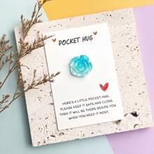 1/6pcs Creative Fashion DIY Glitter Rose Flower Heart Pocket Hug Greeting Cards, Holiday Cards, Encouragement Cards, Desktop Decor, Confession Gift, For Teachers, Classmates, Family, Friends, Lovers, Suitable For Holidays, Theme Parties, Birthday Parties, Team Building Small Gifts