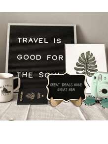 Mini Blackboard Display Panel Decoration, Home Decoration Signs, Mini Message Board Display Wooden Blackboard, Suitable For Wedding, Baking Display, Hotel, Banquet, Dessert, Table Cards, Mother's Day Graduation