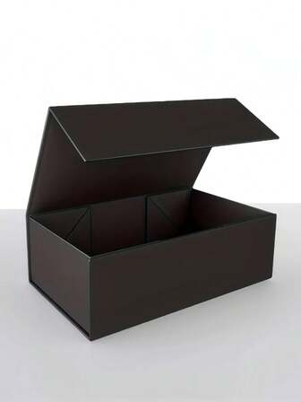 1pc Black Gift Packaging With Magnetic Seal Black Gift Box, This High-End Luxury Gift Box Is Suitable For Wedding Gifts, Father's Day Gifts, Mother's Day Gifts, Business Gifts And All Kinds Of Parties.
