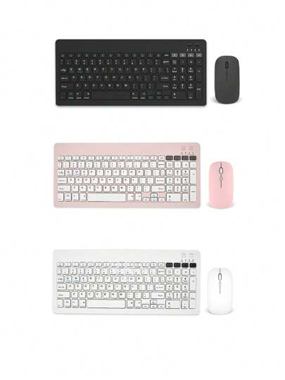 AKKHOO 2.4G Wireless Charging Keyboard And Mouse Set, Type-C, 3 DPI Speeds, USB Receiver, Noise Reduction, Compatible With Windows/IOS/Android