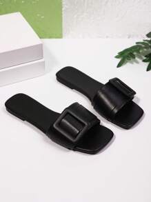 Minimalist Strap Flat Sandals, Adjustable Buckle Design, Comfortable & Versatile, Suitable For Street & Vacation Wear, Essential Summer Fashion Item!