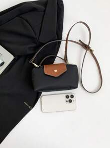 Elegant Style Solid Color With Adjustable Strap Mini Top Handle Bag ,Gift Bag Perfect For Party, Prom, Dinner/Banquet, Matching With Party Dresses, Prom Dress, Suitable For University/College Classroom / Festivals/Vacation/Holiday/ Outdoors/Outings/Travel/Stadium/Lipsticks,For Women, Girl, College Students,Woman