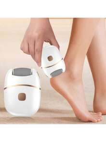 电动足部去角质器，便携式充电式老茧去除器，2 个不同厚度的磨头，专业足部护理工具，去除死皮的足部护理，理想的礼物 - 彩色 - 查看 3