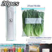 40pcs Large Size Airtight Food Storage Bags - Perfect For Fridge Organization, Portion Packing, Freezer & Refrigerator, Microwave , Reusable Ziplock Seal Bags For Fruits, Vegetables, Grains And Meats, 3 Sizes, 40/20pcs - Multicolor - View 14