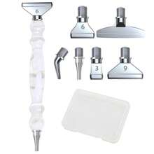 DIY 钻石艺术工具钻笔新型树脂笔采用螺纹设计，可更换多头钻石画刺绣配件 - 彩色 - 查看 16