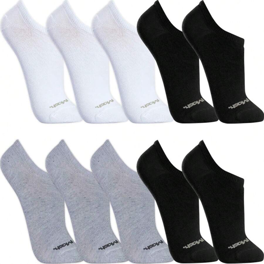 Kit 10 Pairs Mash Socks Short Low Cut Sock Sport Cotton Men's Women's Gym Original - 彩色 - 查看 1