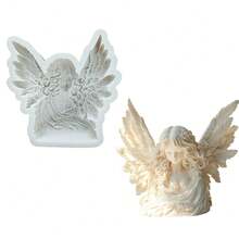天使翅膀硅胶模具，树脂铸造模具，珠宝铸造工具，适合春季、情人节、父亲节、母亲节、感恩节、生日礼物 DIY 蜡烛石膏手工皂模具，适合家居装饰