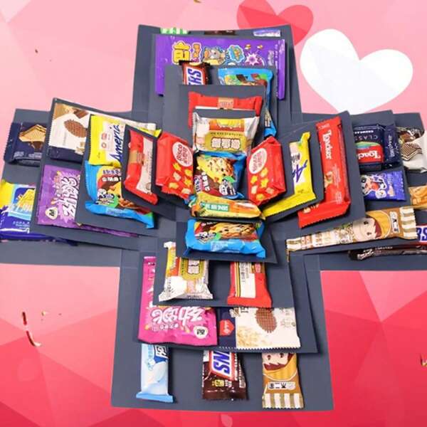 Boîte cadeau d'explosion surprise DIY, convient pour l'anniversaire, la Saint-Valentin, le mariage, idéal pour la demande en mariage et les cadeaux de fête