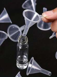 5 件/10 件透明塑料迷你漏斗，适用于实验室瓶、精油、香水、香料、沙漏和粉末 - 精确测量和转移的必备工具 - 無色 - 查看 1