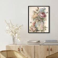 1 szt./3 szt. Retro kwiatowy dekoracyjny drewniany znak wiszący obraz, kreatywna i prosta dekoracja domu, dekoracja salonu, sypialni, jadalni, kawiarni, dekoracja pulpitu i ściany, artystyczny obraz na płótnie bez ramy, obraz na płótnie w ramie, drewniany obraz wiszący, wiszący obraz w formie zwoju, wielofunkcyjna dekoracja ścienna i pulpitu, idealny prezent dla rodziny i przyjaciół.