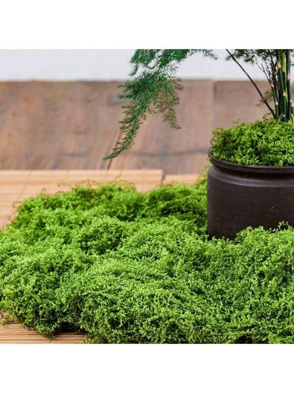 1 قطعة من الزخرفات الصناعية العشبية 100 جرام، زخارف المناظر المصغرة الحيوية للنباتات المزروعة في أصص، التنسيق البيئي