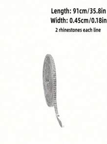 Kristall Diamant Rückseite Klebecode Streifen, Diamant Streifen zum Selbstkleben, Dekorativer Streifen für Bekleidungszubehör mit Heißklebe-Diamant Streifen