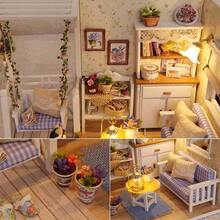 1pc DIY Miniature House Kit With Furniture, Mini House Building Kit, Mini House Kit, DIY Wooden Craft, Cute Miniature Room Kit Accessories, Birthday Gifts, Christmas Gifts For Adults - Multicolor - View 5