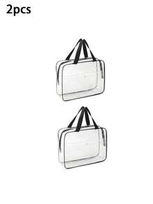 1/2/3/4/6/8 件透明收纳袋，互锁玩具收纳袋，用于积木和其他玩具，带按扣封口 PVC 旅行收纳袋（不包括玩具）