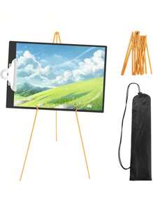 1PC 63" Easel Stand For Wedding Sign, Display Poster, Sign Poster Stand For Display, Display Easel Stand With Bag, Holds 5 Lbs,Easel Stand For Display, Foldable Portable Ground Easel For Wedding Banner And Poster Display Stand, Tabletop Easel Display Metal Tripod Party Favors Room Decor Bride Gifts Birthday Graduation Birthday Decorations Party Decorations Bachelorette Wedding Outdoor Decoration Summer Beach Back To School School Supplies