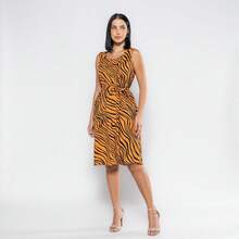JIN SER Viscose Dress - Burnt Orange - View 1