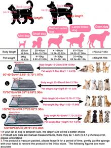 1pc Short Plush Thicken Pet Bed Mat, Removable And Easy To Clean, 3D Egg Shaped Soft Foam, Warm For Winter, Suitable For Medium & Small Cats And Dogs, With Pillow And Oxford Slip-Resistant Cloth