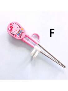 Sanrio 1PC/2PCS/Set Sanrio Kuromi's New Cute Learning Chopsticks With Melody Design, A Lovely Addition To Your Tableware Collection,School Supplies