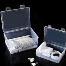 1pc Clear Snap-Open Portable Storage Box, Handy Small Items Organizer Box For Desktop, Dust-Proof And Dirt-Resistant, Travel Storage