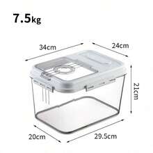 NetHong Airtight Rice DryFood Pet Container Seed Cat Dog Animal Food Storage Bin Baskets,Kitchen Accessaries,Kitchen Organiser,Kitchen Storage,Food Storage Containers,Storage Box With Lid,Kitchen Stuff,Rice Storage - White - View 12