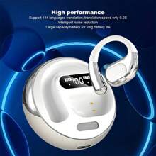 AI Translation Wireless Headphones- HIFI Sound Quality Compact Neckband  Earbuds Music Translation Zero Delay Fast Charging Long Battery Life Perfect Essential Study Business Travel Ideal Gift Fast Delivery