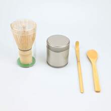 4 Stück/Set japanischer Stil Matcha Dose Holzlöffel exquisite Unterpackung Dose perfektes Geschenk für Zeremonien, Schulanfang