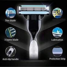 GILLETTE Rasoio Gillette Mach3 per uomo, 1 manico + 1 ricarica di lame