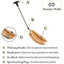 FootFitter Premium Profional Boot Width Stretcher Adjustable Boot Stretcher For Wide Feet Men And Women - Men'sSmall5.5-8.5 - View 2