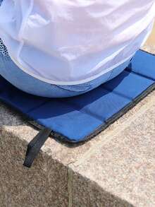 1pc Oxford Cloth Folding Cushion Portable Outdoor Camping Moisture-Proof Heat-Insulating Seat Cushion For Hiking Enthusiasts Going Out Essential - Blue - View 2