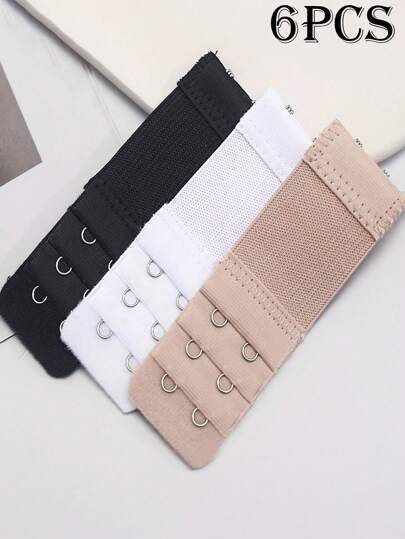 6 Stücke/Set einstellbarer BH Verlängerungsgurt - elastischer Unterwäsche Verlängerer, bequemer Sitz, perfekte BH Größe