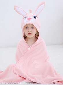 MICHLEY MICHLEY 1pc Cartoon Hooded Baby Towel Unisex Premium Soft Swimming Bathrobe Large Washcloths 27.5" X 45.5" For 0-7Y