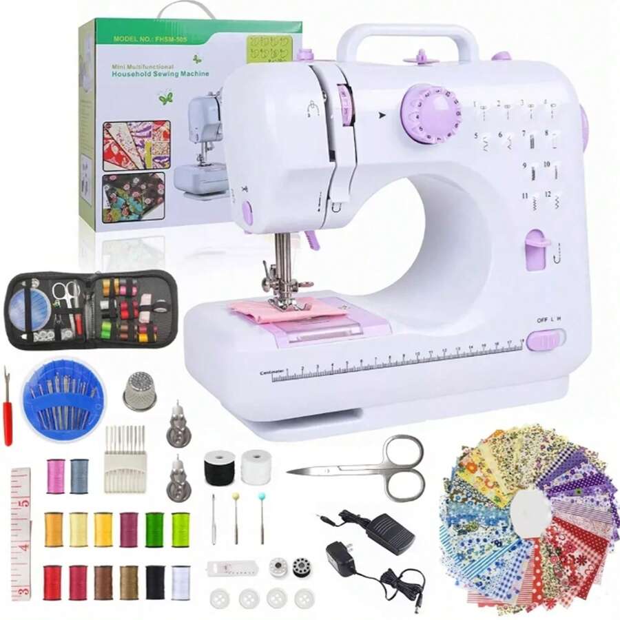 Máquina Coser Eléctrica Portátil El Hogar 115 Piezas Set - Tipo de Enchufe A USA (110-127V) - Ver 1
