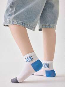 5 Pairs Kids Cartoon Socks, Unisex, Multi-Seasonal, Suitable For 1 - 12 Years Old, For Daily Wear, Sports, Casual