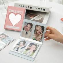 1pc 36/64 Pockets Heart Hollow Photocard Holder Mini Photo Album Storage Collect Book Name Card Photocard Binder - White - View 9