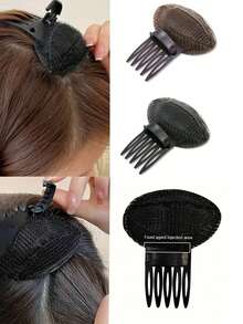 1pc Black Bangs Puffed Hair Volumizing Tool - Black - View 5