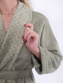 1 chiếc áo choàng tắm Anatolia Soft Unisex | Cotton Thổ Nhĩ Kỳ 100% | Cực kỳ thoải mái - màu xanh lá - Xem 3