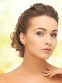 1 par de pendientes de circonita cúbica de moda, adecuados para mujeres, regalo del Día de San Valentín, joyería de boda, regalo del Día de la Madre