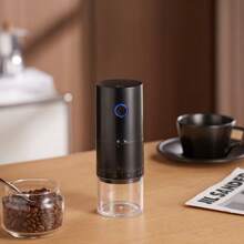 RAF Portable Electric Coffee Grinder - USB Charged 1500mAh, 38-Step Adjustment, Holds Up To 25g (4.06oz) For Espresso/Drip/Cold Brew, With 18650 Lithium Battery, Minimalist Black And White Design, Modern Kitchen Gadget | Rechargeable Coffee Grinder, Espresso Coffee Grinder**