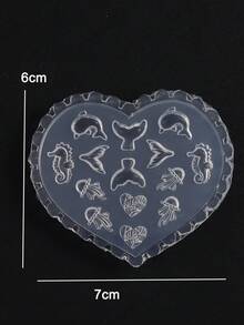 1 件可重复使用 3D 硅胶指甲雕刻模具可爱海马水母海豚图案模具压印设计凝胶 DIY 雕刻模具夏季海洋指甲雕刻模板工具、指甲用品、指甲工具、美甲工具、返校、指甲、按压指甲的指甲工具 - 無色 - 查看 8