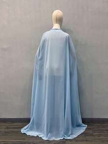1pc Bridal Long Chiffon Cape Cloak, Anime Cosplay Shawl, 150cm - Multicolor - View 4