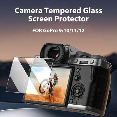 Universeller gehärteter Glas Bildschirmschutz für GoPro 9/10/11/12/13 - Komplette Abdeckung, Kratzfest, Fingerabdruckfest, wasserdichter HD Schutzfilm für Actionkameras