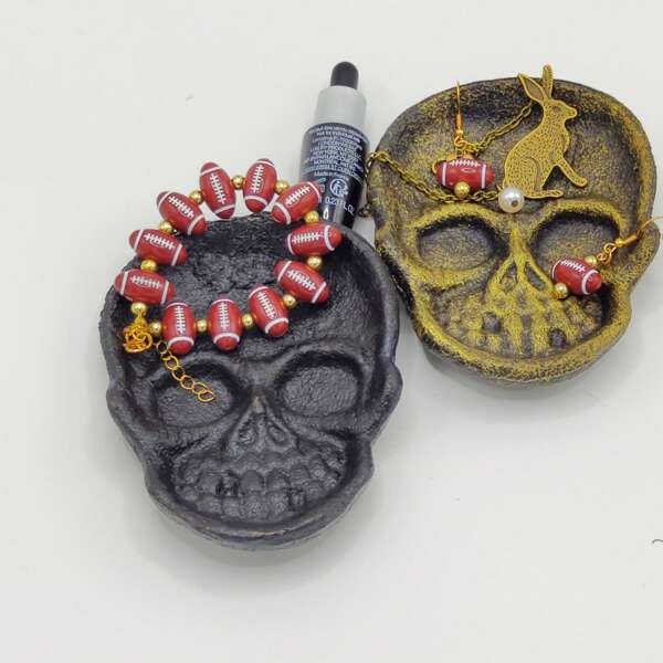 Vintage Heavy Duty Cast Iron Skull Jewelry Tray, Mini Iron Desktop Organizer Tray For Rings, Necklaces, Suitable For Living Room, Entrance, Bedroom Countertop Display And Small Trinket Storage Summer For Women Storage Organizer Gift Wedding