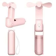 3-In-1 Mini Foldable Handheld Fan/Desktop Fan/Portable Pocket Fan, Power Bank, Travel, Camping, Beach Gift - Multicolor - View 12