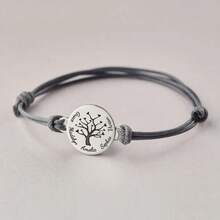 Tree Of Life Personalized Name Bracelet, Adjustable Stainless Steel Bracelet For Mom, Engravable Name, Gift For Mom, Jewelry - Multicolor - View 5