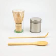 4 Stück/Set japanischer Stil Matcha Dose Holzlöffel exquisite Unterpackung Dose perfektes Geschenk für Zeremonien, Schulanfang